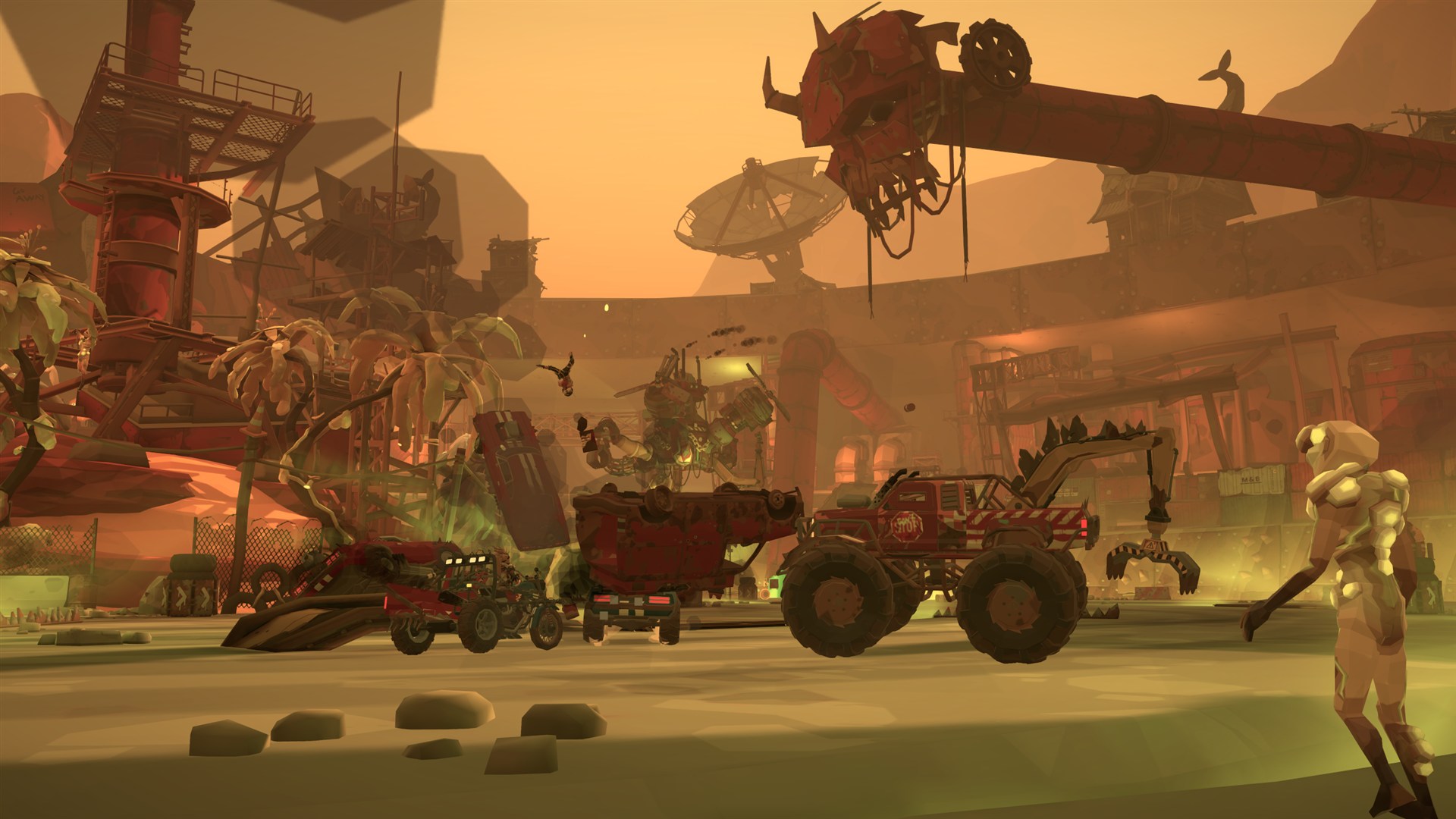 Car Crash Arena enemies and vehicles during a wave