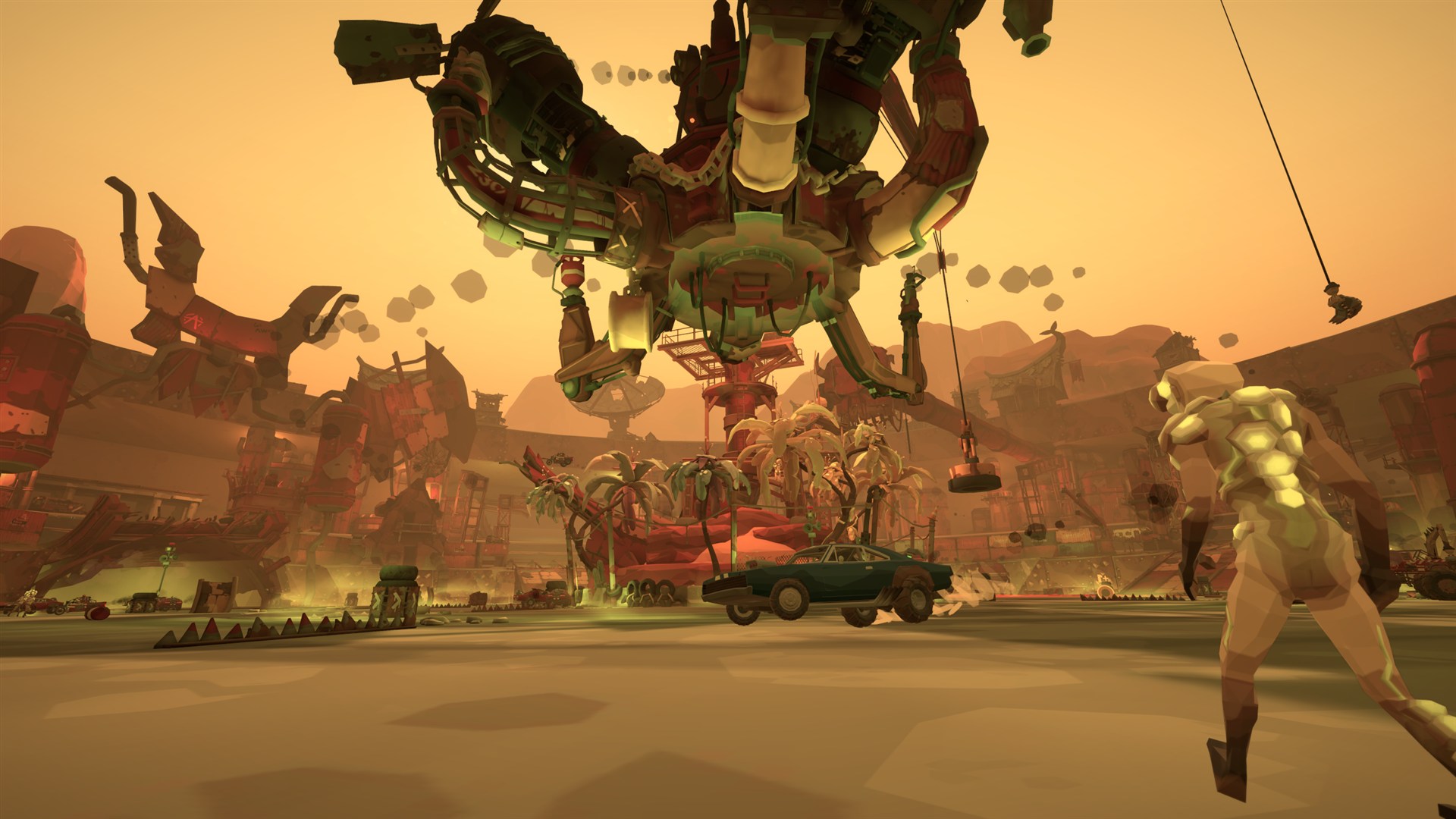 Car Crash Arena car driving through the bone tunnel