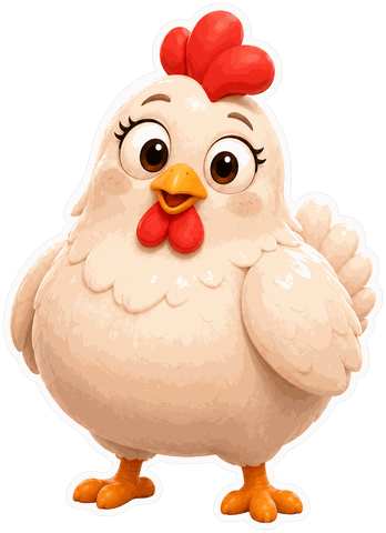 A cream coloured hen