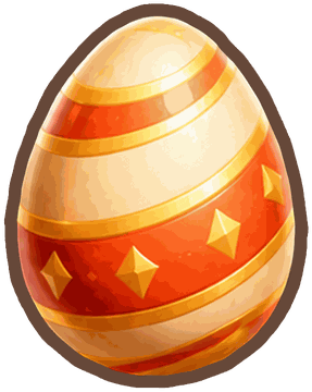 A striped festive egg