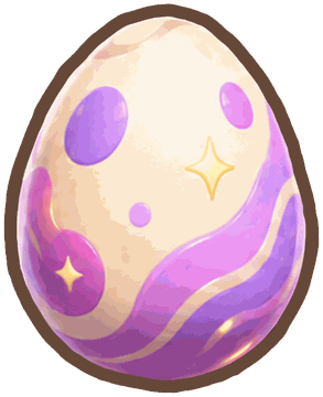 A swirling pastel egg