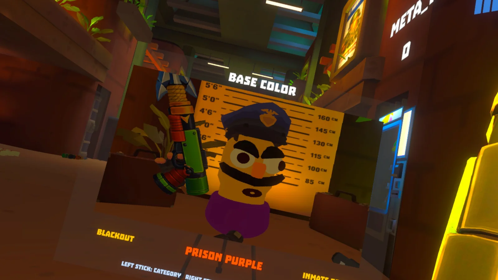 Cartoon prisoner avatar customization in VR