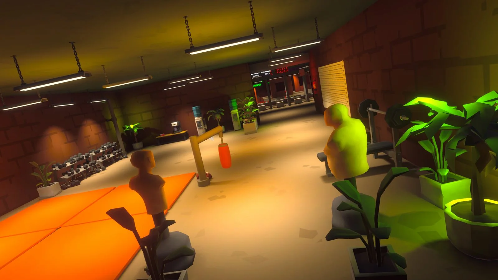 Stylized prison training room